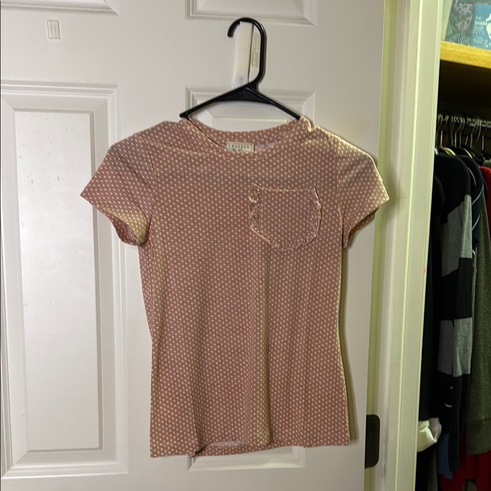 Hayden Girls Pink Polka Dot Top